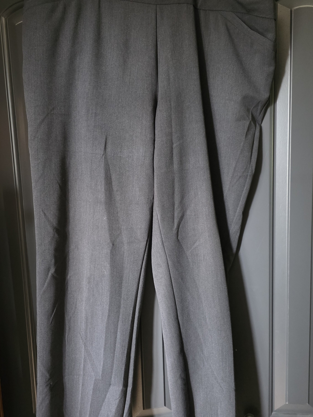 Avenue Gray Wide Leg Jeans - Charcoal Gray